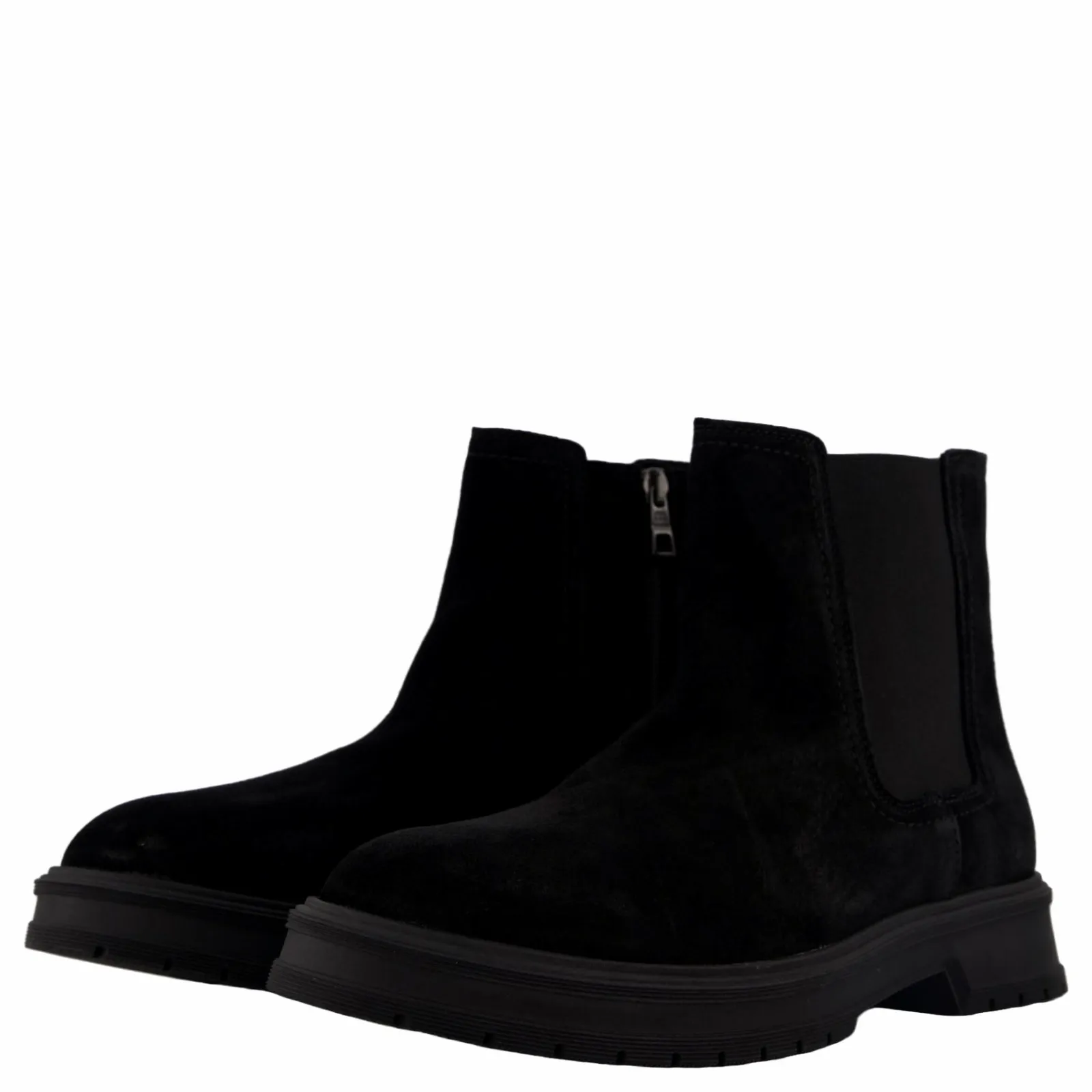 Tommy Hilfiger Hilfiger Suede Zip Chelsea Black