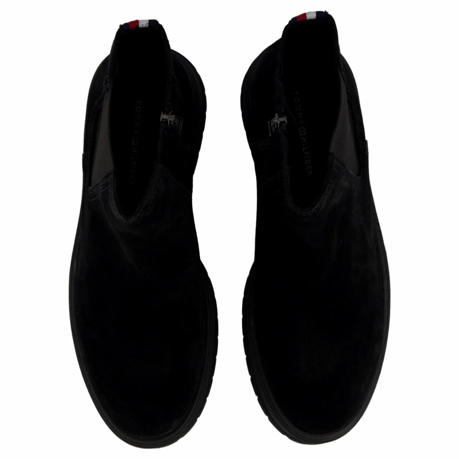 Tommy Hilfiger Hilfiger Suede Zip Chelsea Black