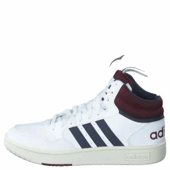 adidas Hoops 3.0 Mid Lifestyle Basketball Classic Vintage Shoes Cloud White / Shadow Navy / Shadow Red