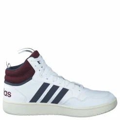 adidas Hoops 3.0 Mid Lifestyle Basketball Classic Vintage Shoes Cloud White / Shadow Navy / Shadow Red