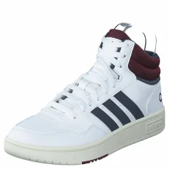 adidas Hoops 3.0 Mid Lifestyle Basketball Classic Vintage Shoes Cloud White / Shadow Navy / Shadow Red