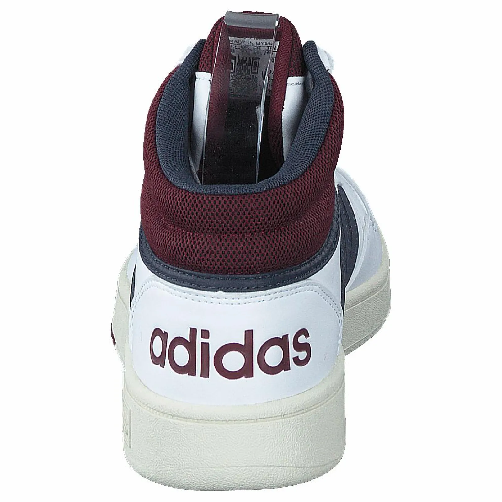 adidas Hoops 3.0 Mid Lifestyle Basketball Classic Vintage Shoes Cloud White / Shadow Navy / Shadow Red