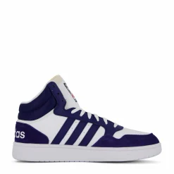 adidas Hoops 3 Mid Lifestyle Basketball Classic Vintage Shoes Cloud White / Dkblue / Dkblue
