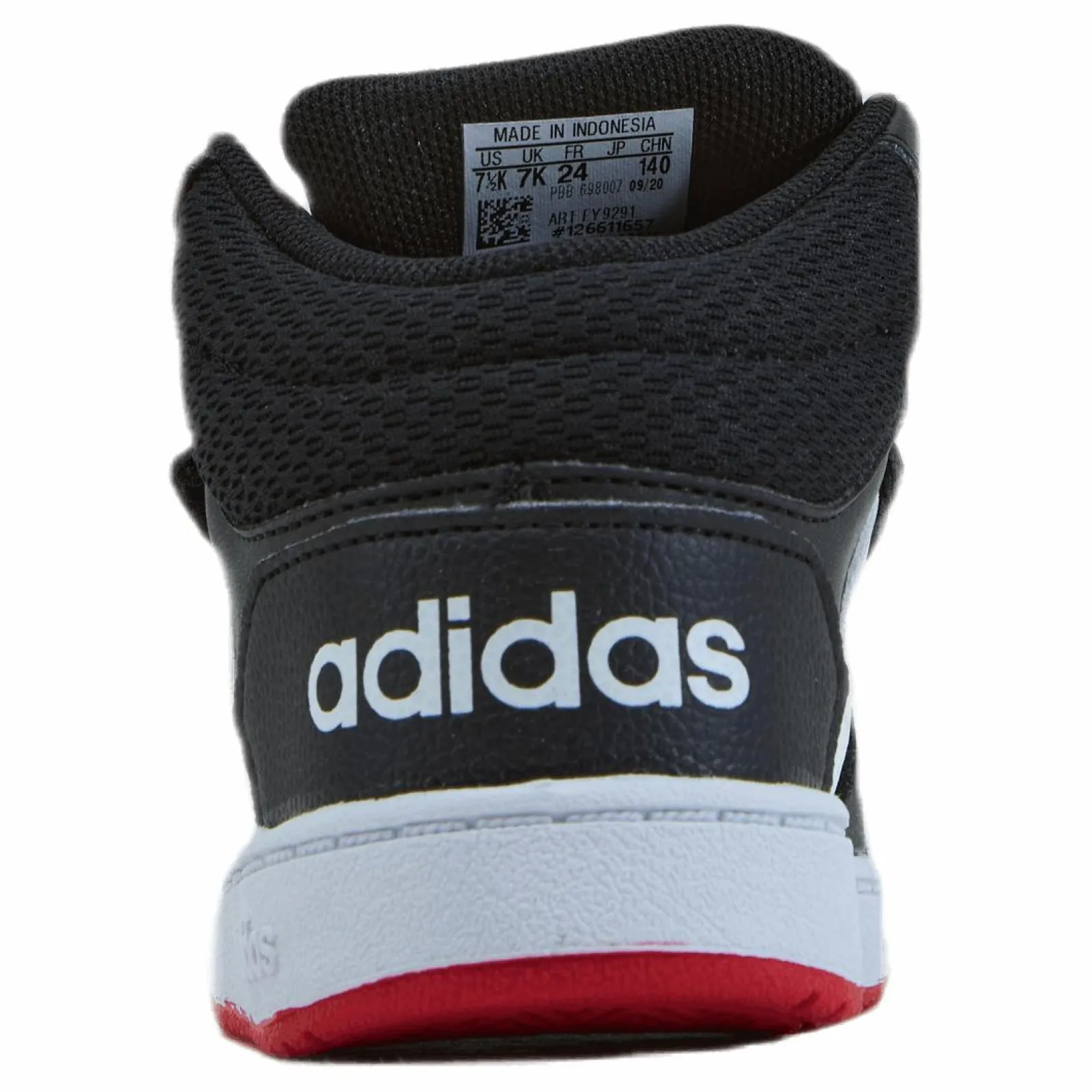 Barn adidas Hoops 2.0 Mid Shoes Core Black / Cloud White / Vivid Red
