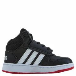 Barn adidas Hoops 2.0 Mid Shoes Core Black / Cloud White / Vivid Red