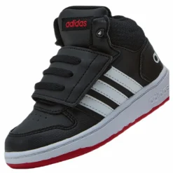 Barn adidas Hoops 2.0 Mid Shoes Core Black / Cloud White / Vivid Red
