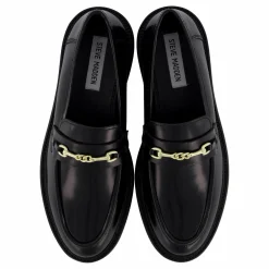 Steve Madden Huddles Black Leather