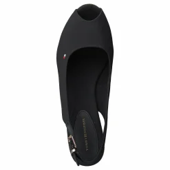 Tommy Hilfiger Iconic Elba Sling Back Wedge Black Bds