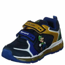 Barn Geox J Android B. A - Nylon+dbk Royal/yellow