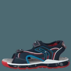Barn Geox J Sandal Android Boy Navy/red