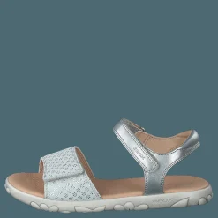 Barn Geox J Sandal Haiti Girl Silver