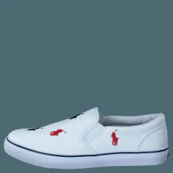 Barn Ralph Lauren Junior Keaton Slipon White/ Navy, Red