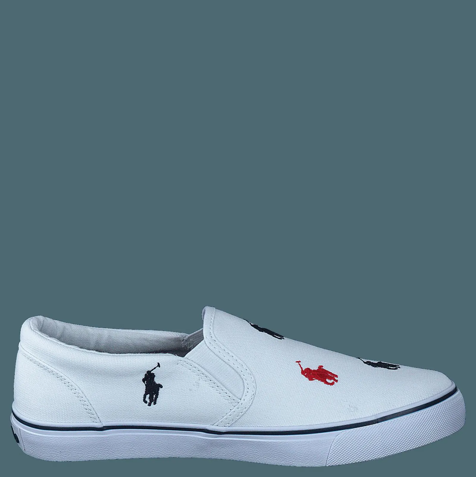 Barn Ralph Lauren Junior Keaton Slipon White/ Navy, Red