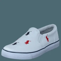 Barn Ralph Lauren Junior Keaton Slipon White/ Navy, Red