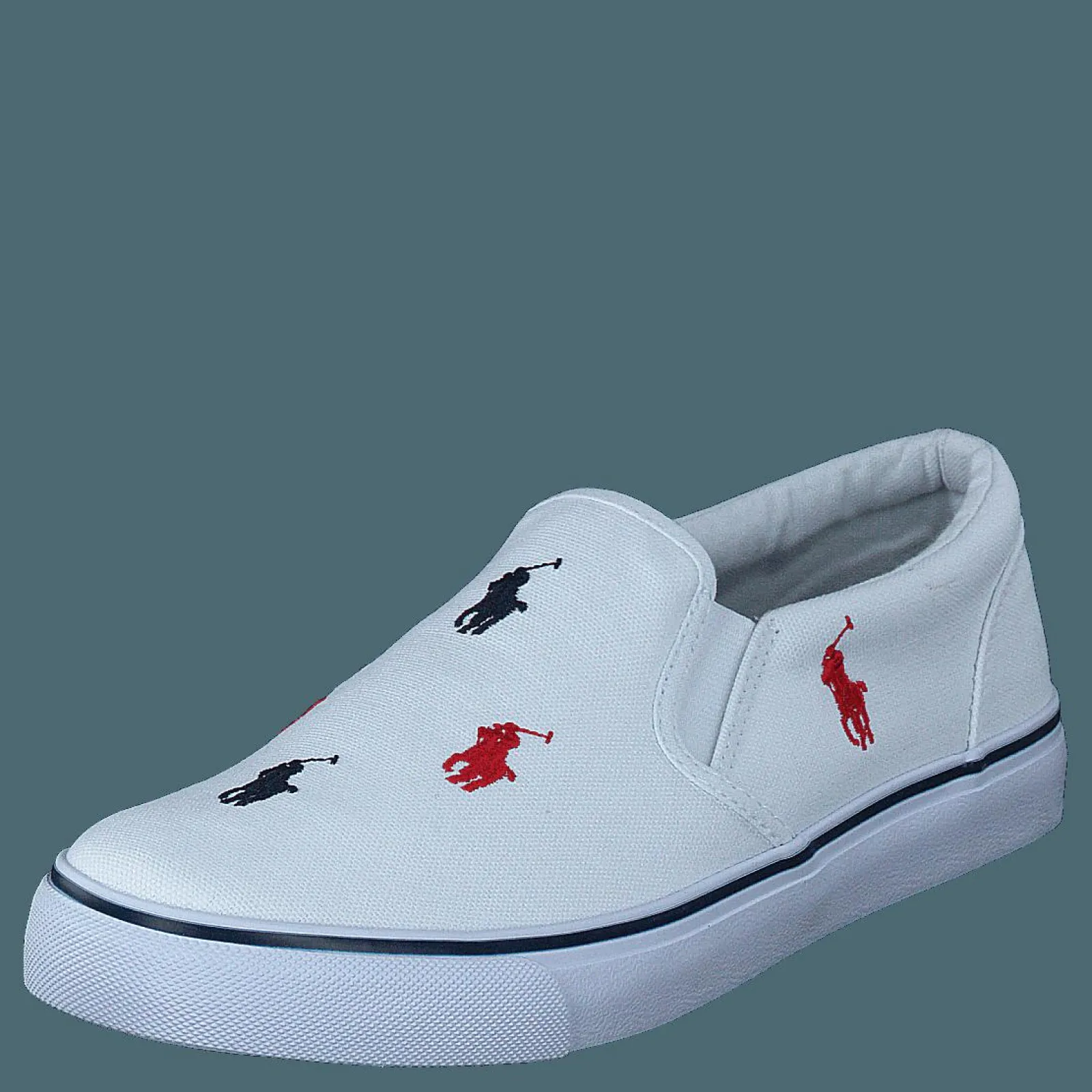 Barn Ralph Lauren Junior Keaton Slipon White/ Navy, Red