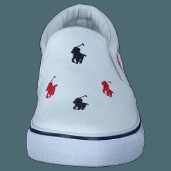 Barn Ralph Lauren Junior Keaton Slipon White/ Navy, Red