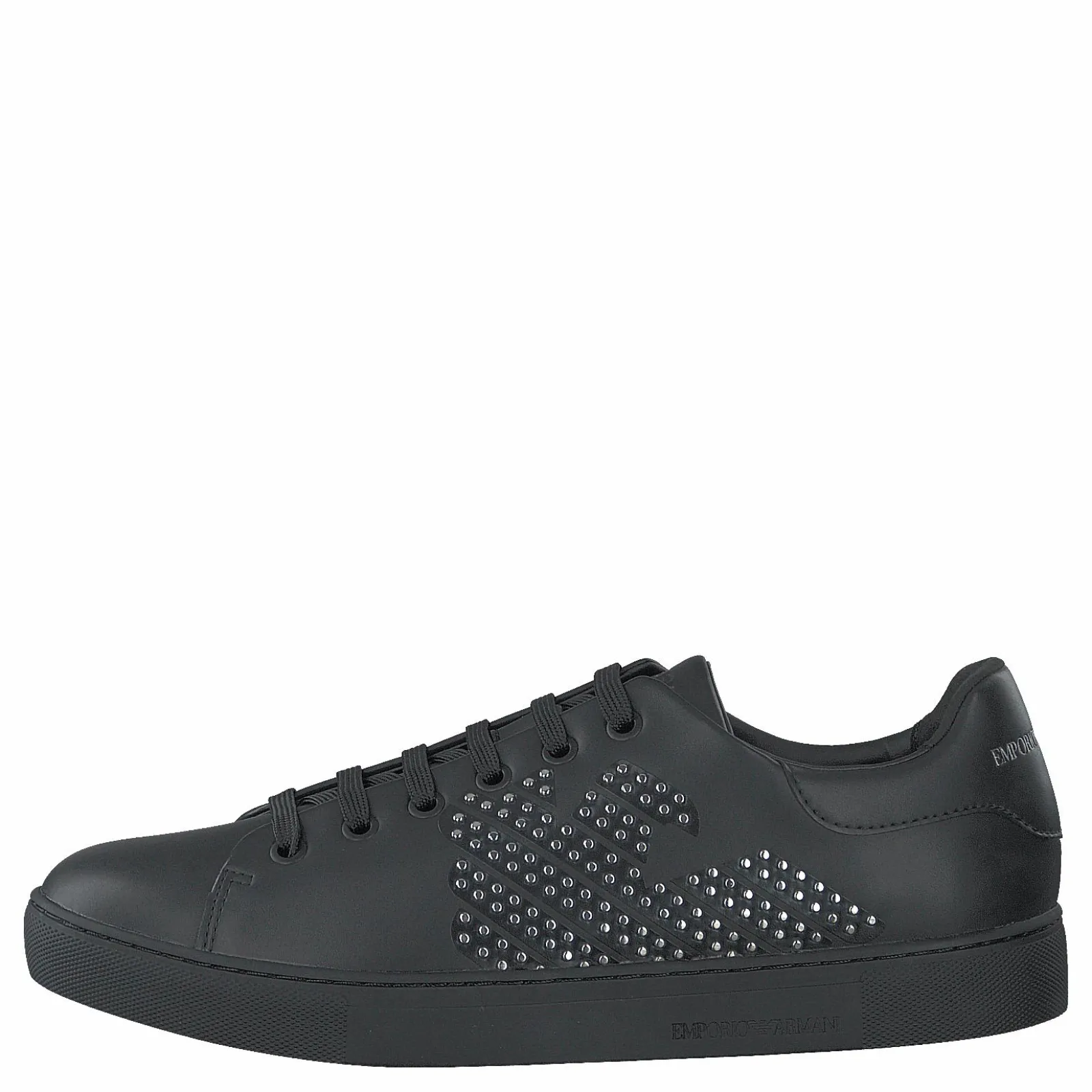 Emporio Armani Lace Up Sneaker B168 Black+silver
