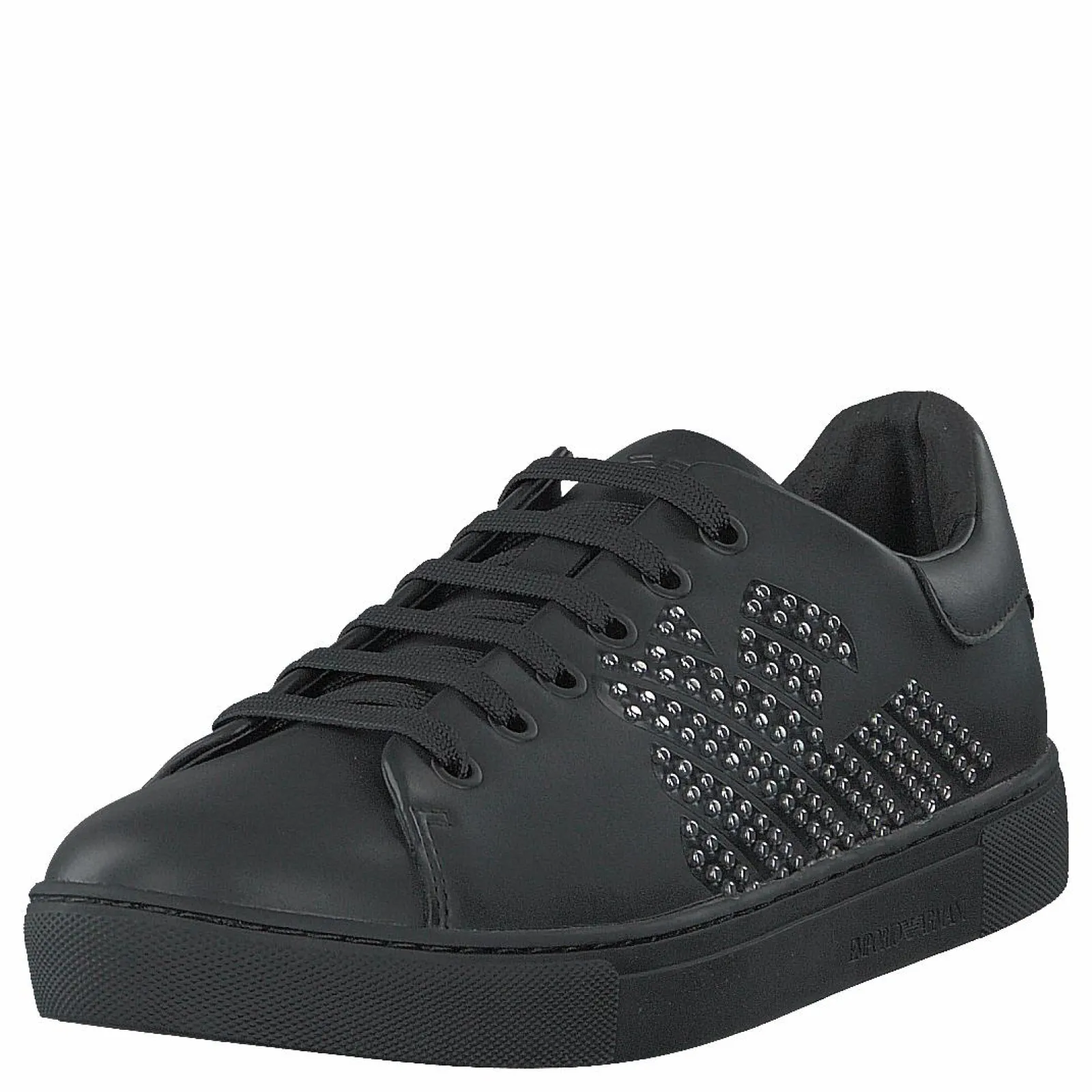 Emporio Armani Lace Up Sneaker B168 Black+silver