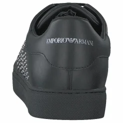 Emporio Armani Lace Up Sneaker B168 Black+silver