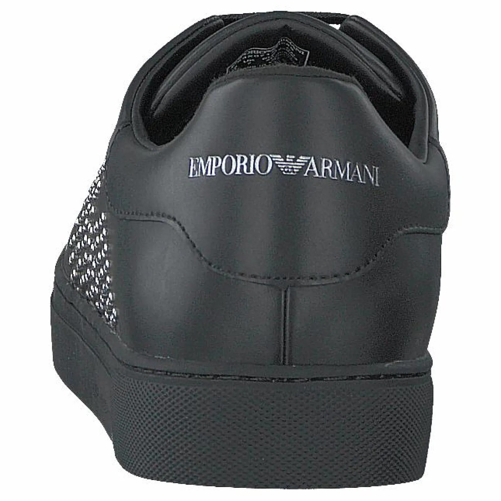 Emporio Armani Lace Up Sneaker B168 Black+silver