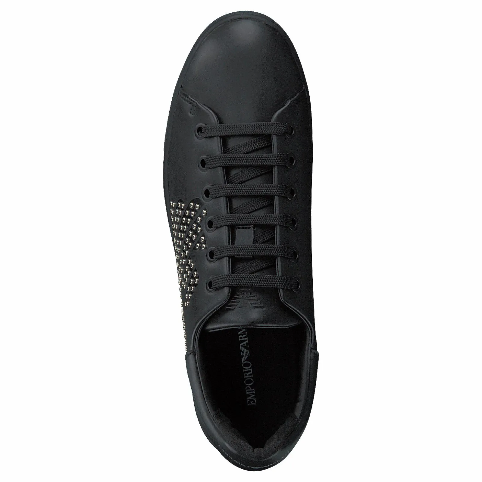 Emporio Armani Lace Up Sneaker B168 Black+silver
