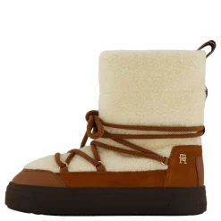 Tommy Hilfiger Lace-up Faux Shearling Snowboo Cognac Brown