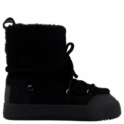 Tommy Hilfiger Lace-up Faux Shearling Snowboo Black