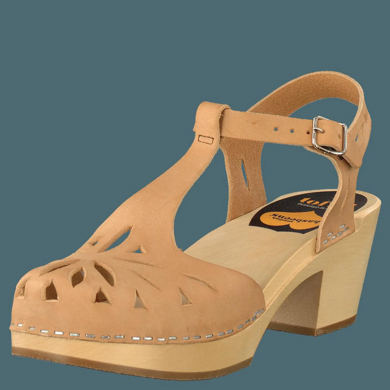 Swedish Hasbeens Lacy sandal nature