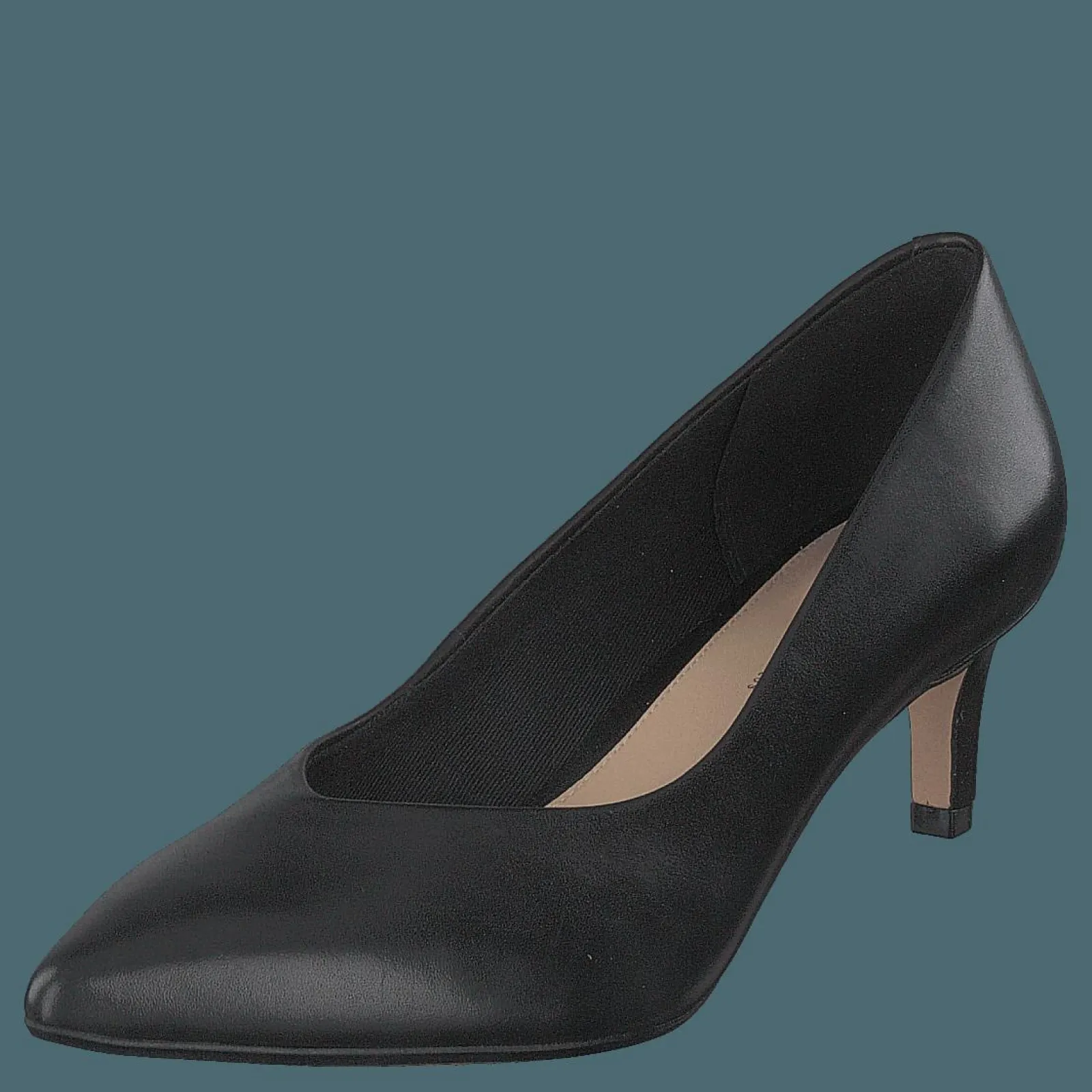 Clarks Laina55 Court Black Leather