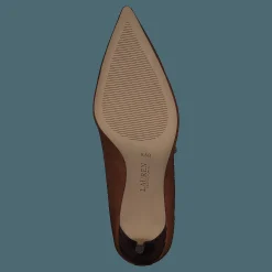 Lauren Ralph Lauren Lanette Leather Pump Deep Saddle Tan