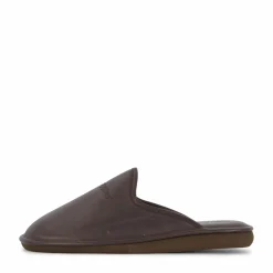 Hush Puppies Leather Slipper Brown
