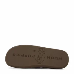 Hush Puppies Leather Slipper Brown