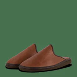 Hush Puppies Leather Slipper Cognac