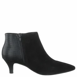 Clarks Linvale Sea Black Suede/croc Synth Combi