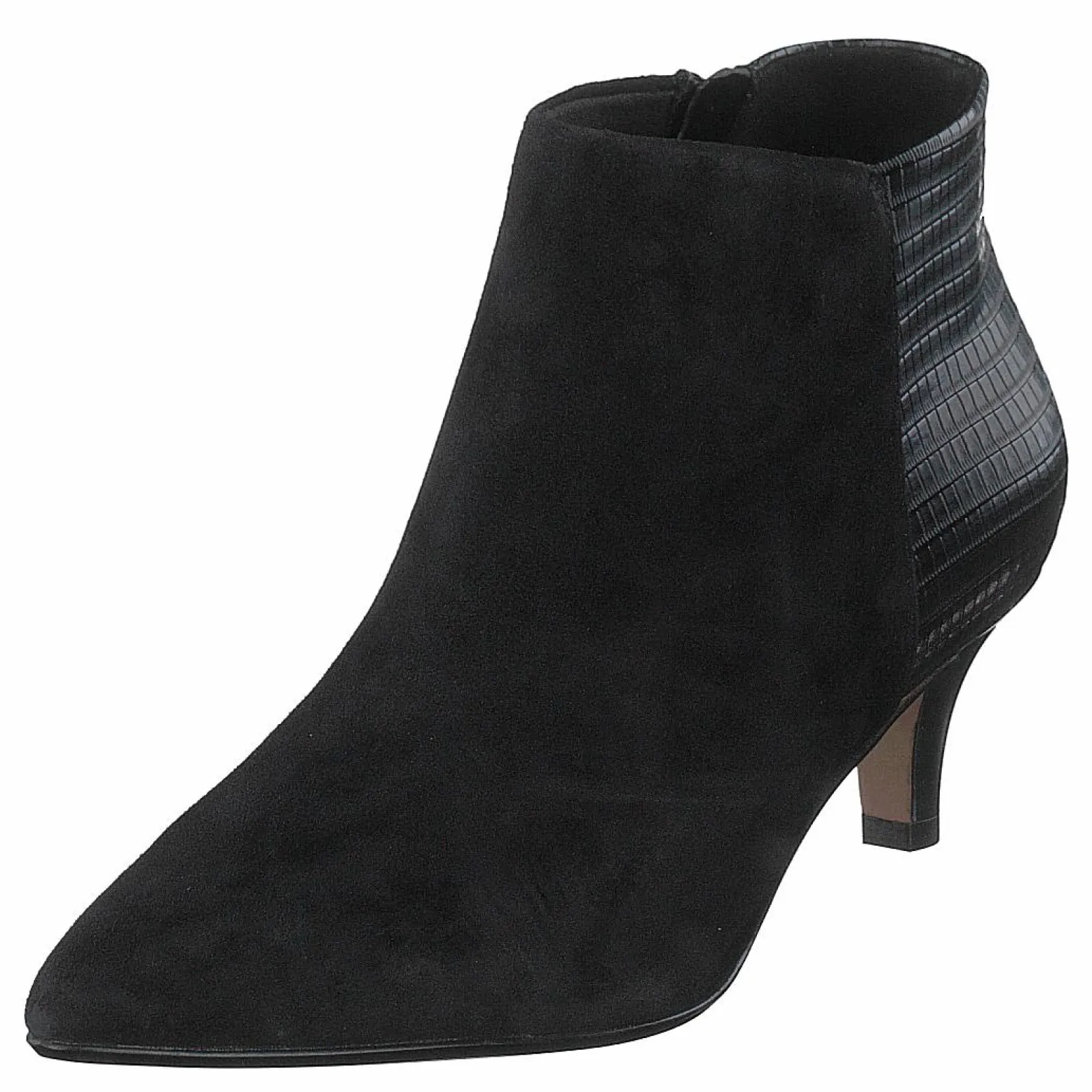 Clarks Linvale Sea Black Suede/croc Synth Combi