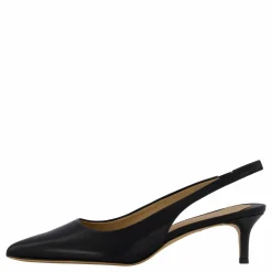 Lauren Ralph Lauren Lolah Burnished Leather Slingback Pump Black
