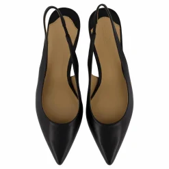 Lauren Ralph Lauren Lolah Burnished Leather Slingback Pump Black