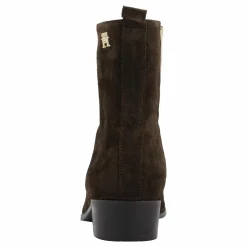 Tommy Hilfiger Low Cowboy Flat Suede Dark Coffee