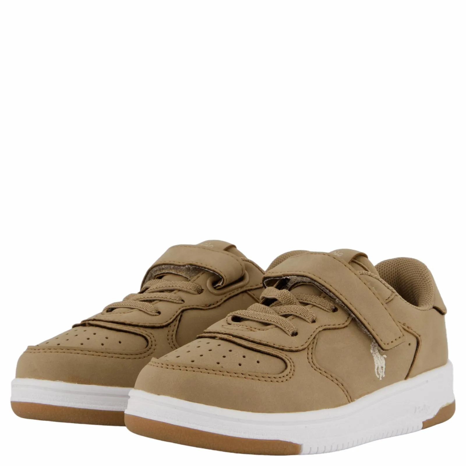 Barn Ralph Lauren Junior Masters Court Ps C-khaki Super Suede/cream Pp