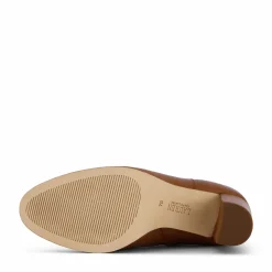 Lauren Ralph Lauren Maxie Burnished Leather Bootie Deep Saddle Tan