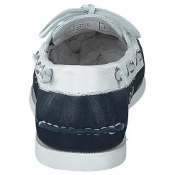 Polo Ralph Lauren Merton Two-Tone Leather Boat Shoe Cream / Navy