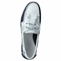 Polo Ralph Lauren Merton Two-Tone Leather Boat Shoe Cream / Navy