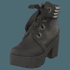 Johnny Bulls Mid Lace Boot Black/silver