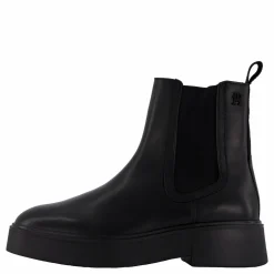 Tommy Hilfiger Minimal Leather Chelsea Logota Black