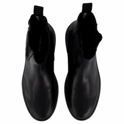Tommy Hilfiger Minimal Leather Chelsea Logota Black