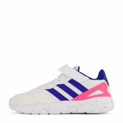 Barn adidas Nebzed Elastic Lace Top Strap Shoes Cloud White / Royal Blue / Lucid Pink