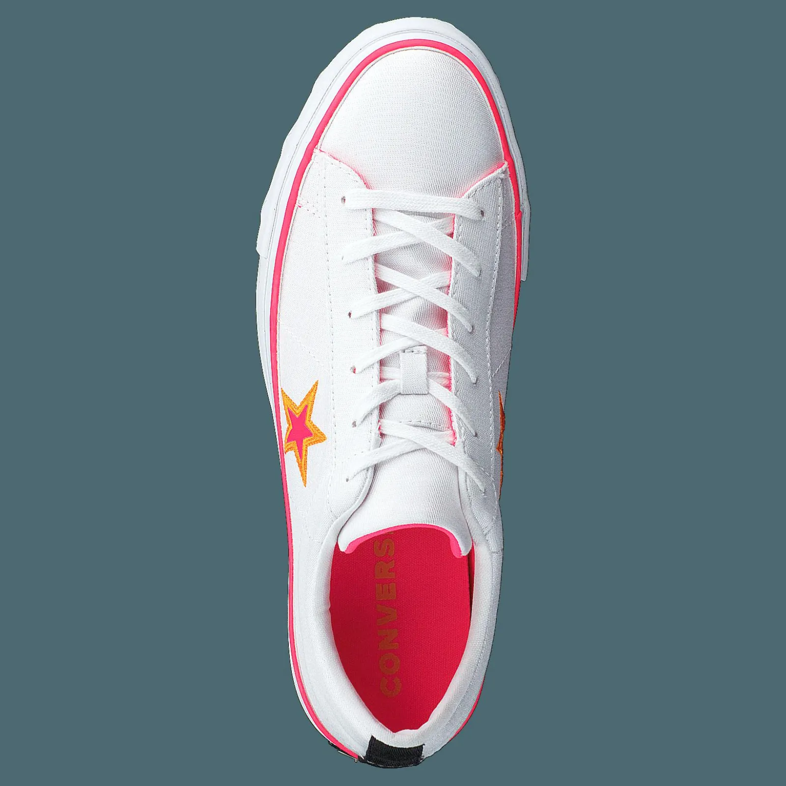 Converse One Star Platform White / Racer Pink / Orange