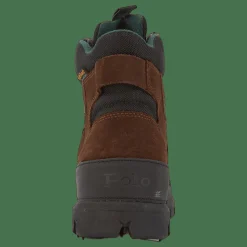 Polo Ralph Lauren Oslo Waterproof Suede & Oxford Boot Chocolate Brown/Rl2000 Red