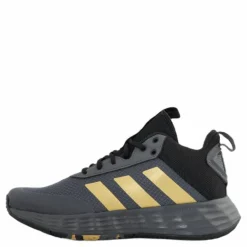 Barn adidas Ownthegame 2.0 Shoes Grey Five / Matte Gold / Core Black