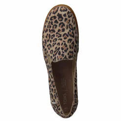 Toms Palma Leather Wrap Desert Tan Leopard Print Suede